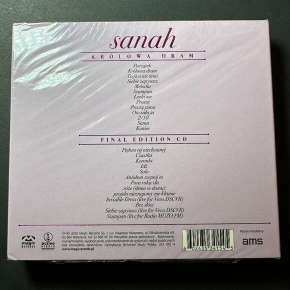 POILSH SINGER - SANAH  2 CD's "KROLOWA "DRAM" FINAL EDITION - Picture 2 of 2